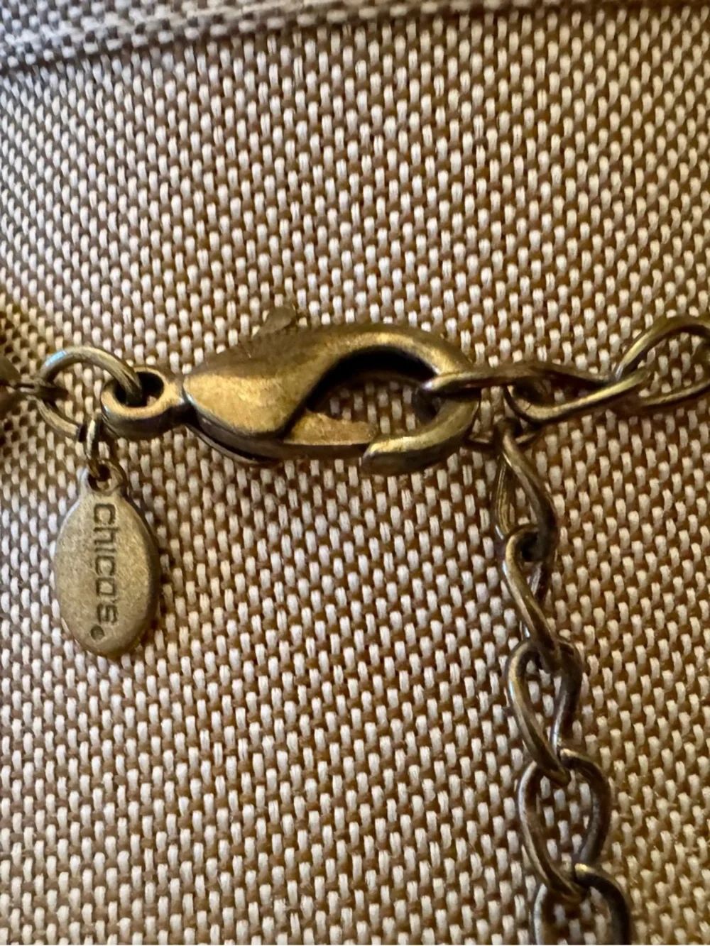 Chico’s Gold Multi-Strand Beaded Necklace 20” With 5” Extender - Picture 4 of 4